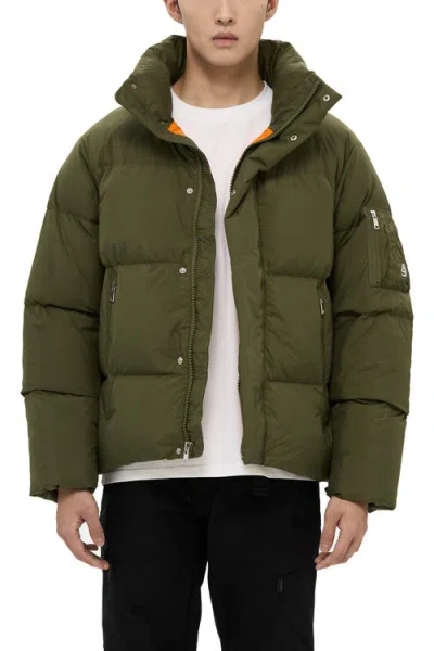 Alphastyle Leverett Cropped Down Puffer In Green