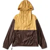 Alphastyle Lodi Water Repellent Lightweight Anorak Jacket In Brown