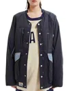 Alphastyle Men's Clara Collarless Puffer Jacket In Black