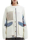 Alphastyle Men's Clara Collarless Puffer Jacket In Bone