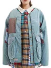 Alphastyle Men's Clara Collarless Puffer Jacket In Turquoise