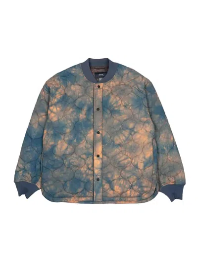 Alphastyle Men's Tie Dye Puffer Jacket In Tie Dye Blue