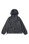 Alphastyle Sauk Water Repellent Reflective Hooded Anorak Jacket In Black