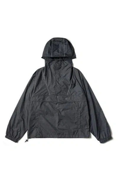 Alphastyle Sauk Water Repellent Reflective Hooded Anorak Jacket In Gray