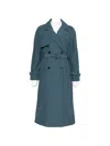 Alphatauri Belted Double-breasted Coat In Blue