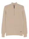 Alphatauri Frost Half-zip Sweater In Neutral