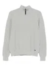 Alphatauri Half-zip High-neck Sweater In Gray