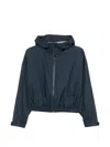 Alphatauri Hooded Elasticated-hem Jacket In Blue