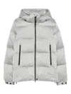 Alphatauri Hooded Zip-up Padded Jacket In Gray