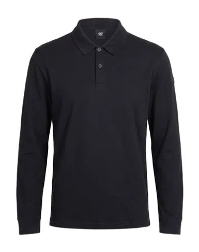 Alphatauri Man Polo Shirt Black Size M Cotton, Elastane