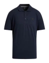 Alphatauri Man Polo Shirt Midnight Blue Size Xxl Cotton, Elastane