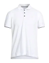 Alphatauri Man Polo Shirt White Size M Cotton, Elastane In White