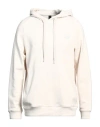 Alphatauri Man Sweatshirt Beige Size Xl Cotton, Linen