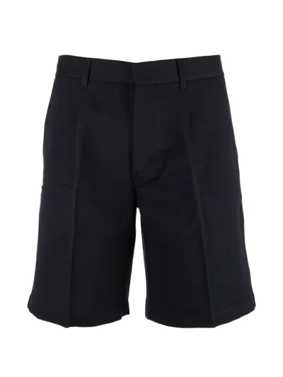 Alphatauri Pleated-detail Bermuda Shorts In Black