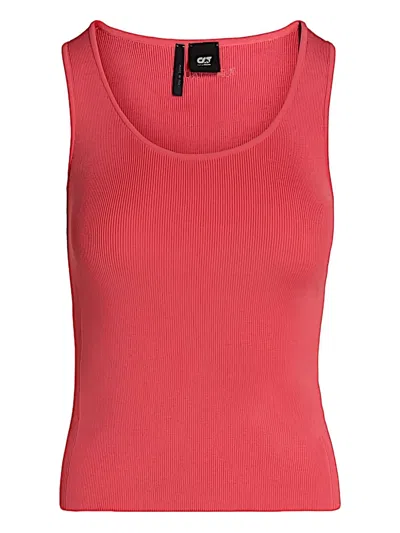 Alphatauri Ribbed Scoop-neck Tank Top In Red