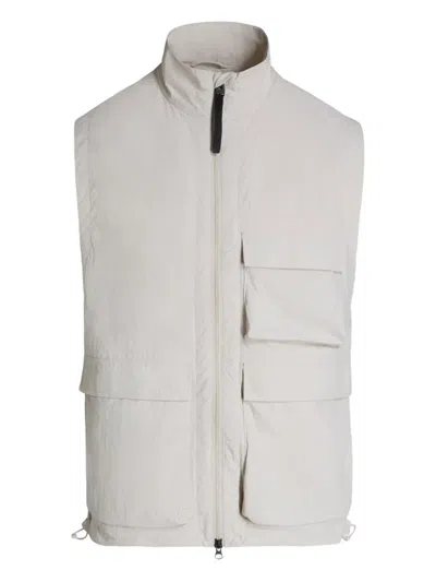 Alphatauri Whirl Zip-front Cargo-pocket Gilet In Gray