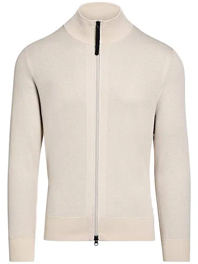 Alphatauri Zip-up Cardigan In White