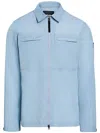 Alphatauri Zip-up Shirt Jacket In Blue