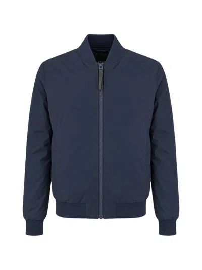 Alphatauri Zip-up Bomber Jacket In Blue