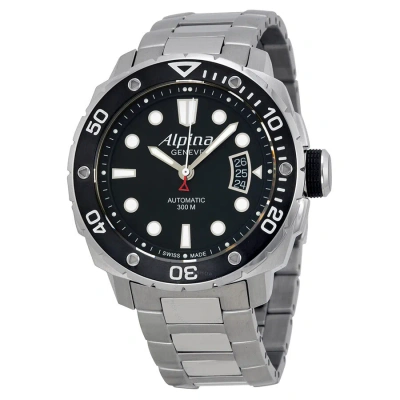 Alpina Adventure Extreme Diver Black Dial Stainless Steel Watch 525lb4v26b In Metallic