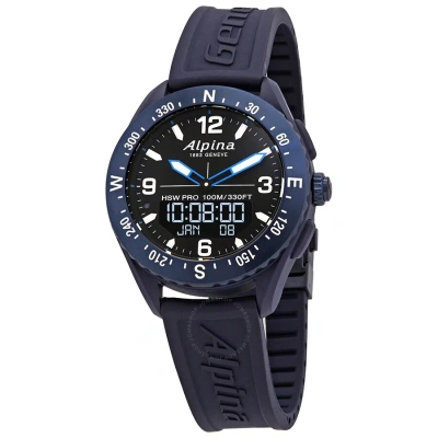 Alpina Alpiner X Quartz Black Dial Men's Smart Watch Al-283lbn5naq6 In Blue