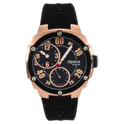 Pre-owned Alpina Avalanche Extreme 48mm Al650x5ae24/6 Rose Rubber Manual Wind Watch In Red