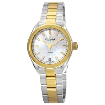 Alpina Comtesse Quartz Mother Of Pearl Dial Ladies Watch Al-240mpw2c3b In Two Tone  / Gold / Gold Tone / Mop / Mother Of Pearl / Yellow