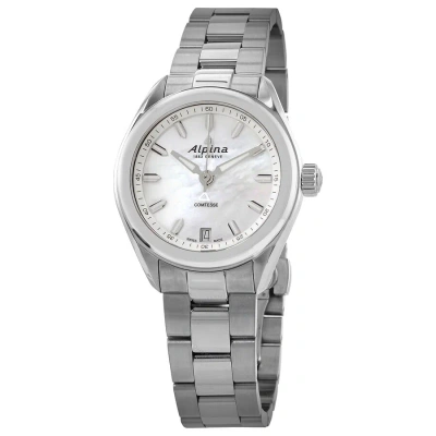 Alpina Comtesse Quartz Mother Of Pearl Dial Ladies Watch Al-240mpw2c6b In Mop / Mother Of Pearl
