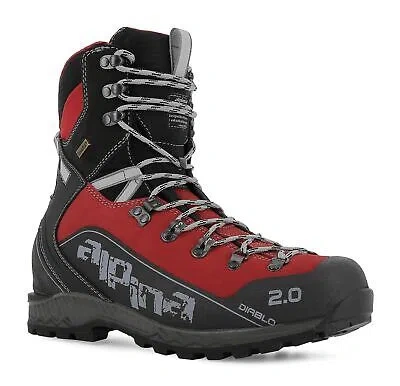 Pre-owned Alpina Diablo 2.0 Men's Mountaineering Boots - High-cut Leather, Vibram,siz In Multicolor