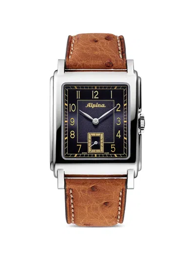 Alpina Heritage Alpiner Carrée Automatic 32mm Watch In Brown