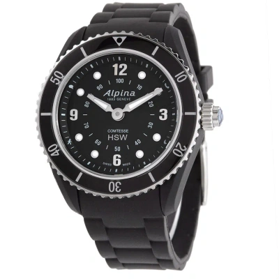 Alpina Horological Smartwatch Alarm Black Dial Ladies Watch Al-281bs3v6