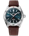 ALPINA MEN'S SWISS AUTOMATIC ALPINER 4 BROWN LEATHER STRAP WATCH 40MM