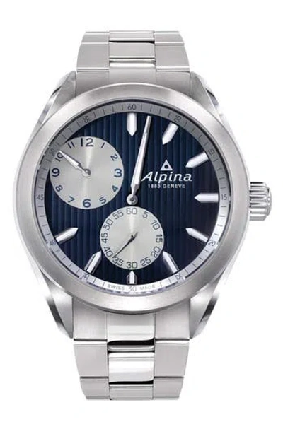 Alpina Regular Bracelet Strap Automatic Watch, 45mm In Silver