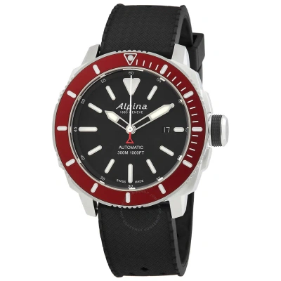 Alpina Seastrong Diver 300 Automatic Men's Watch 525lbbrg4v6 In Red   / Black