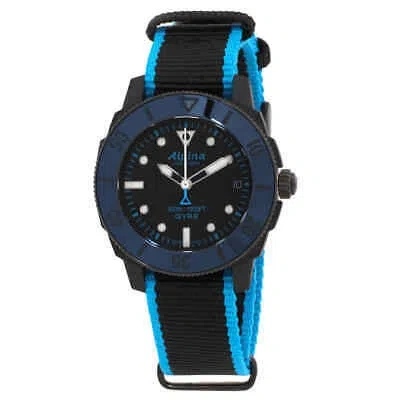 Pre-owned Alpina Seastrong Diver Comtesse Gyre Automatic Black Dial Unisex Watch