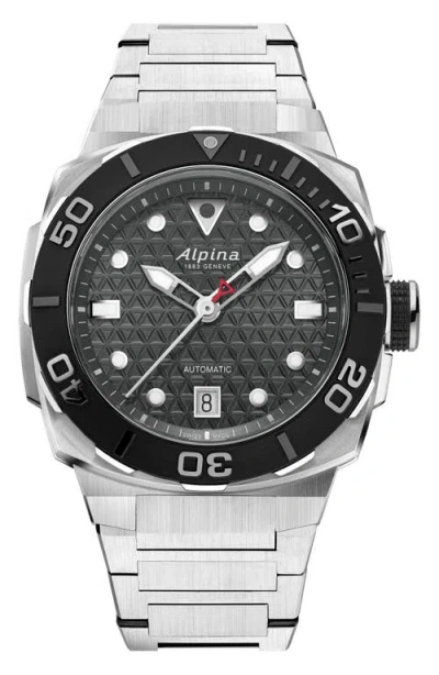 ALPINA ALPINA SEASTRONG DIVER EXTREME BRACELET AUTOMATIC GMT WATCH, 39MM X 40.5MM