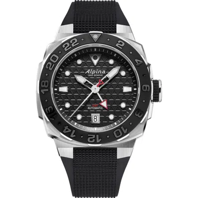 ALPINA ALPINA SEASTRONG DIVER EXTREME RUBBER STRAP AUTOMATIC GMT WATCH, 39MM X 40.5MM