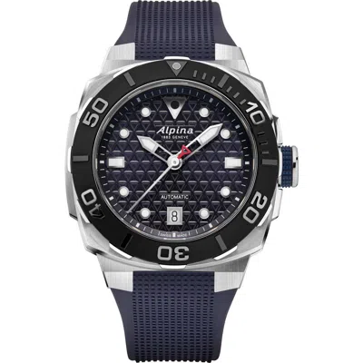 ALPINA ALPINA SEASTRONG DIVER EXTREME RUBBER STRAP AUTOMATIC GMT WATCH, 39MM X 40.5MM