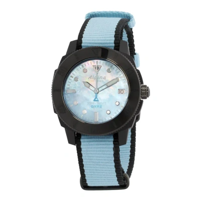 Alpina Seastrong Diver Gyre Automatic Ladies Watch Al-525lmplnb3vg6 In Black / Blue / Mother Of Pearl