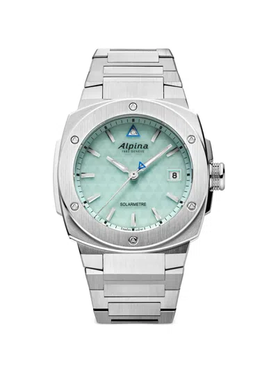 Alpina Solarmetre Stainless Steel 38.90mm Watch In Green