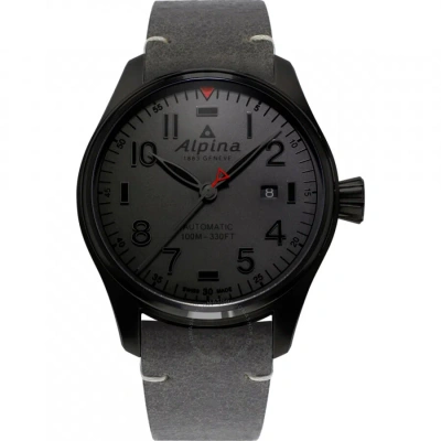 Alpina Startimer Automatic Grey Dial Men's Watch Al-525gg4fbs26 In Black