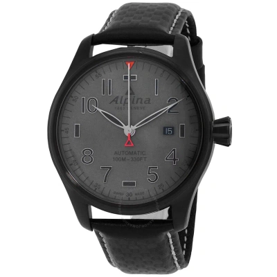 Alpina Startimer Automatic Grey Dial Men's Watch Al-525gg4fbs26-sr In Black / Grey
