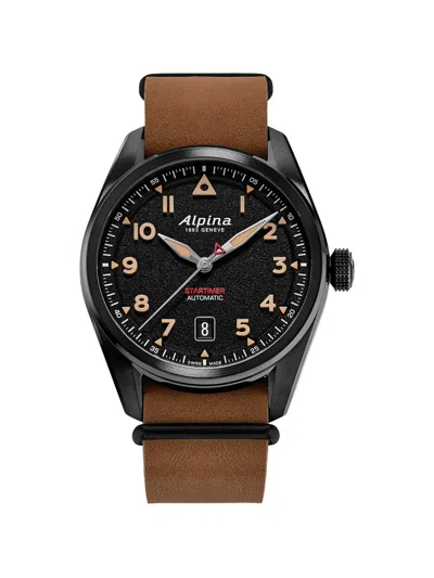 Alpina Startimer Pilot 40mm Watch In Brown