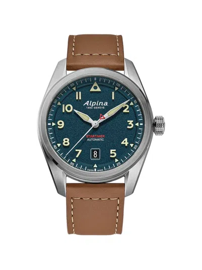 Alpina Startimer Pilot 40mm Watch In Brown