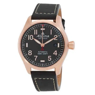 Pre-owned Alpina Startimer Pilot Automatic Black Dial Men's Watch Al-525g3s4-sr
