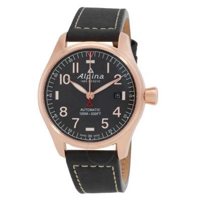 Alpina Startimer Pilot Automatic Black Dial Men's Watch Al-525g3s4-sr In Black / Gold Tone / Rose / Rose Gold Tone