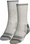 Alpine Design Hiker Crew Socks Mens Gray Stretch Performance 2-pack Srt642 In White