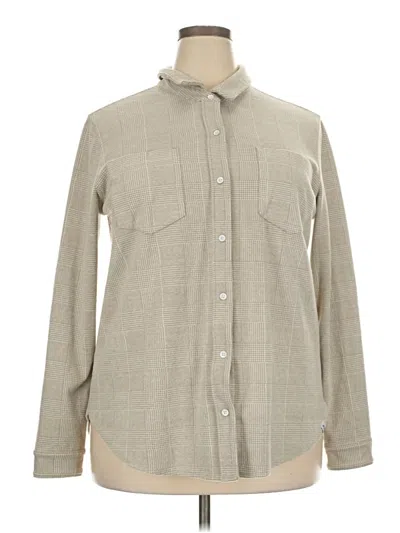 Pre-owned Alpine Design Long Sleeve Button Down Shirt In Tan