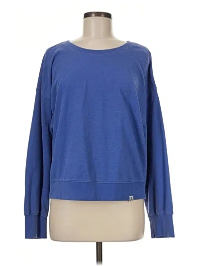 Pre-owned Alpine Design Long Sleeve Top Blue Boatneck Tops