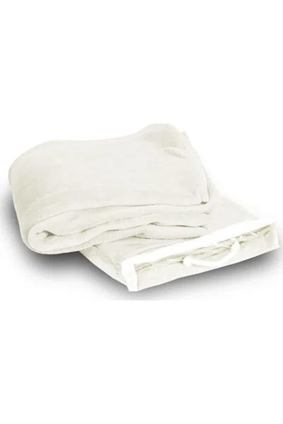 Alpine Fleece Micro Coral Fleece Blanket In White